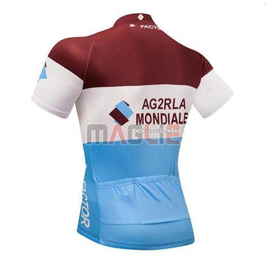 2018 Maglia Ag2r La Mondiale Manica Corta Marrone e Bianco - Clicca l'immagine per chiudere